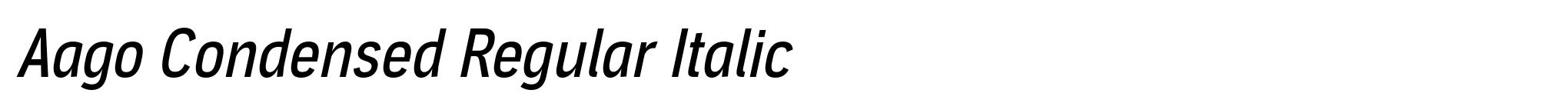Aago Condensed Regular Italic image